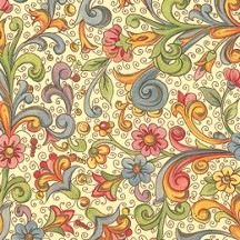 Petite Springtime Florentine Floral Print Paper ~ Kartos Italy